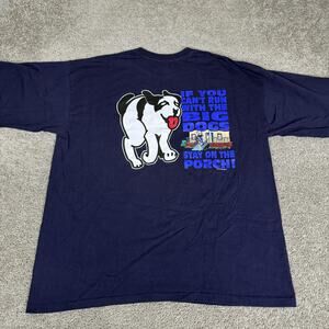 Vintage Big Dogs Shirt Mens 3XL Blue Run With The Big Dogs Graphic Tee Top 1994